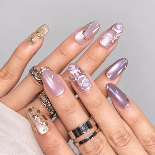 Oval press-on nails