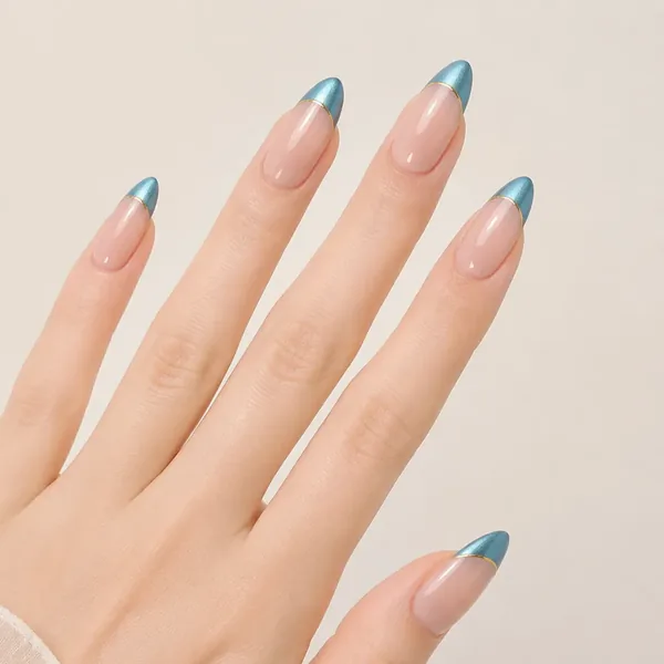French tip press-on nails