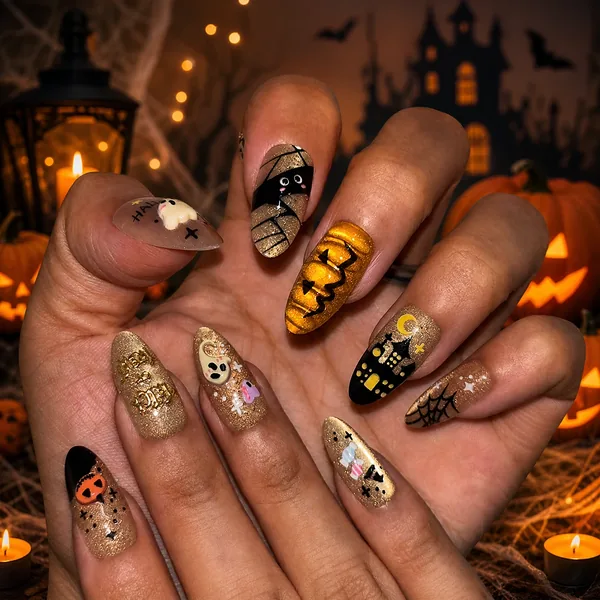 Halloween press-on nails