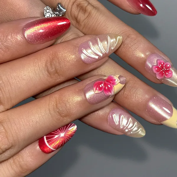 3D press-on nails